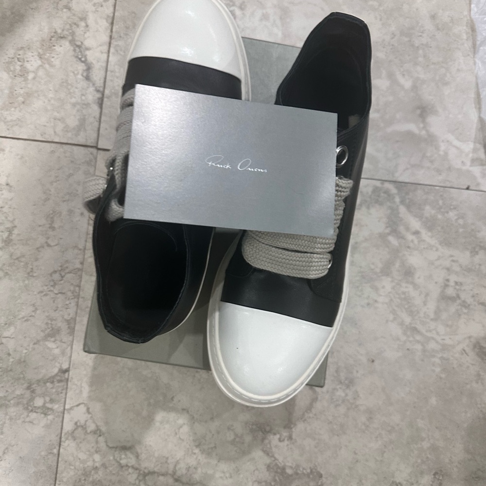 Rick Owens Black and White Sneakers